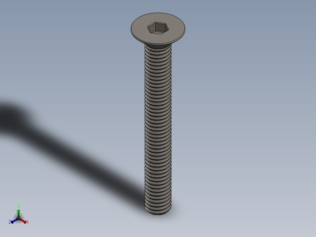 Screw_ISO_10642_M3x25_A2.SLDPRT正等轴测图