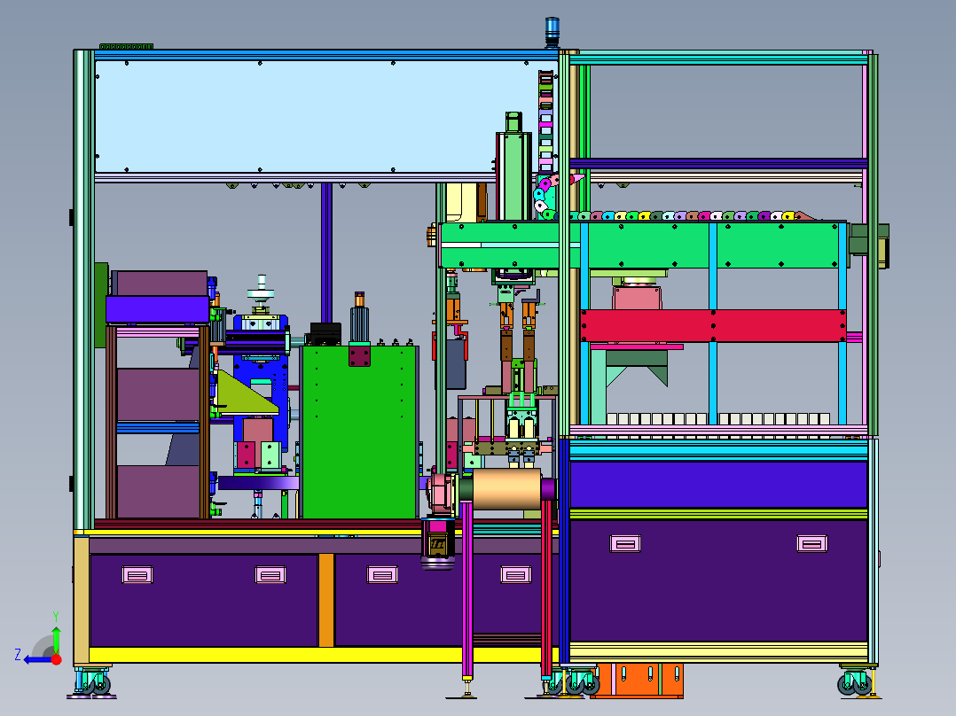 锂离子电池密封性能测试装置右视图