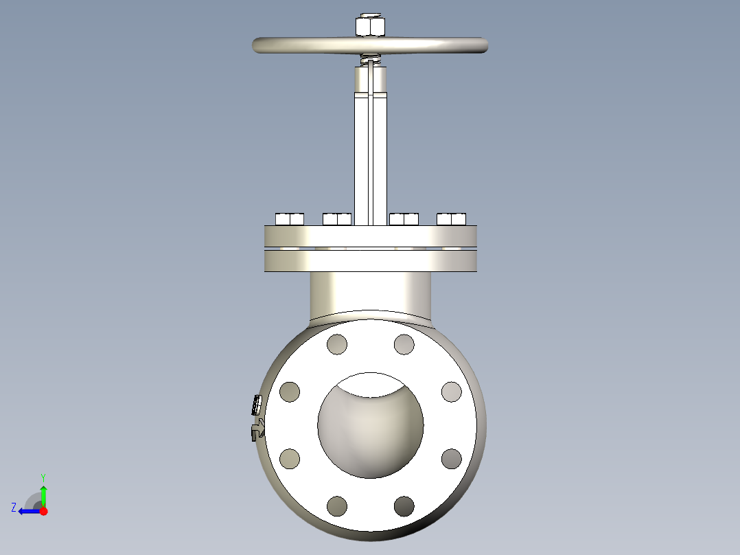 日标铸铁 铸钢截止阀 截止止回阀-JIS5K-100右视图