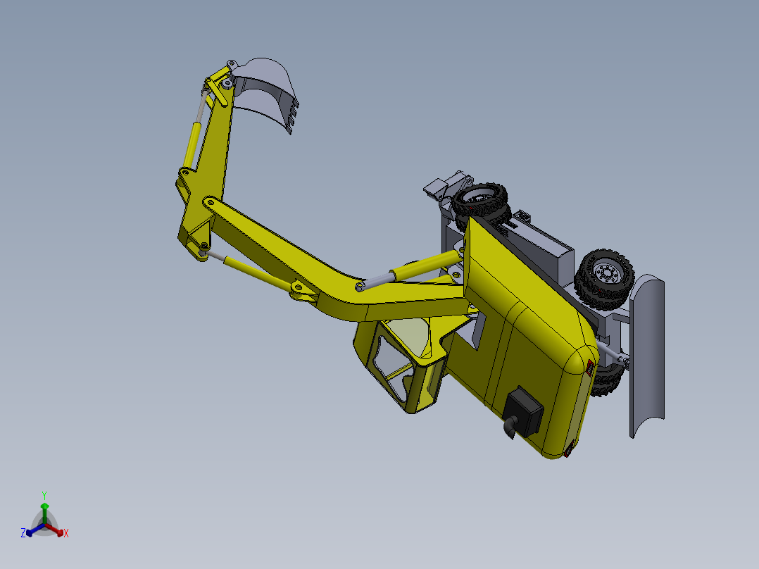 挖掘机、推土机(38)正等轴测图