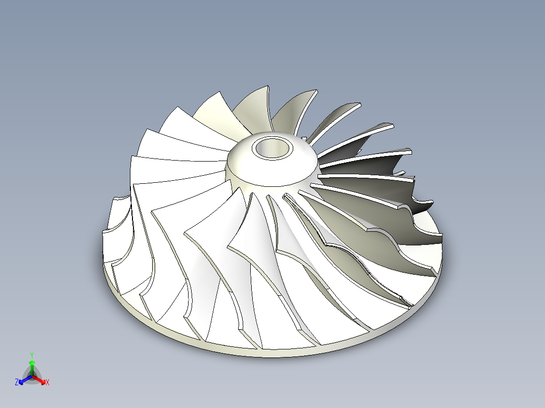 叶轮(50)正等轴测图