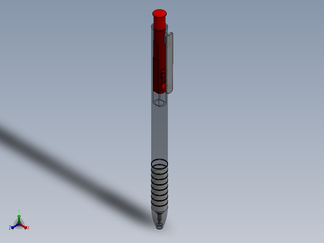 笔、中性笔、铅笔(13)正等轴测图