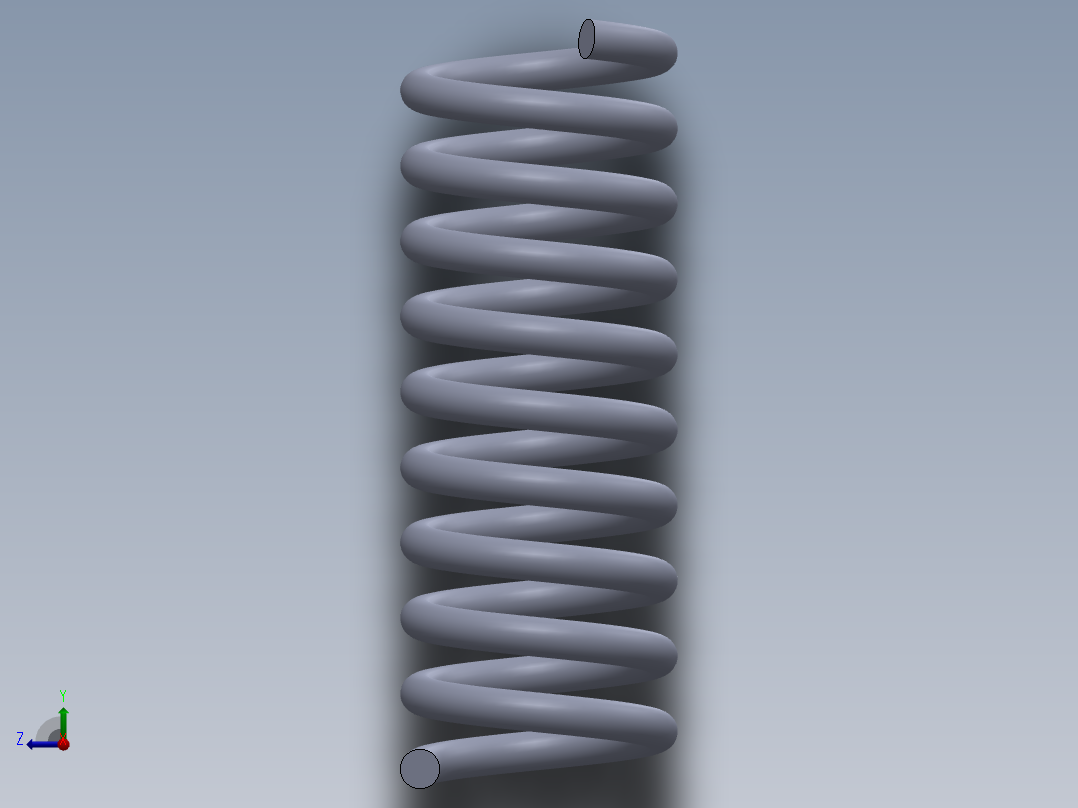 减震器弹簧右视图