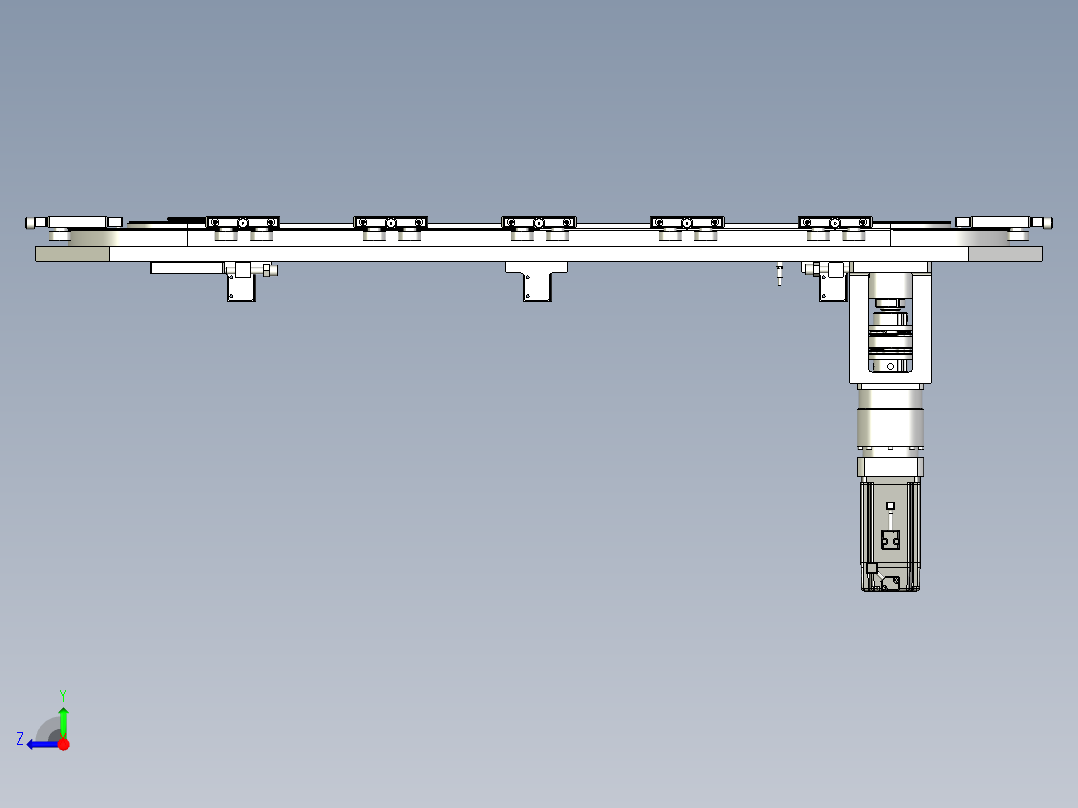 圆弧导轨轨道生产循化线16个位右视图