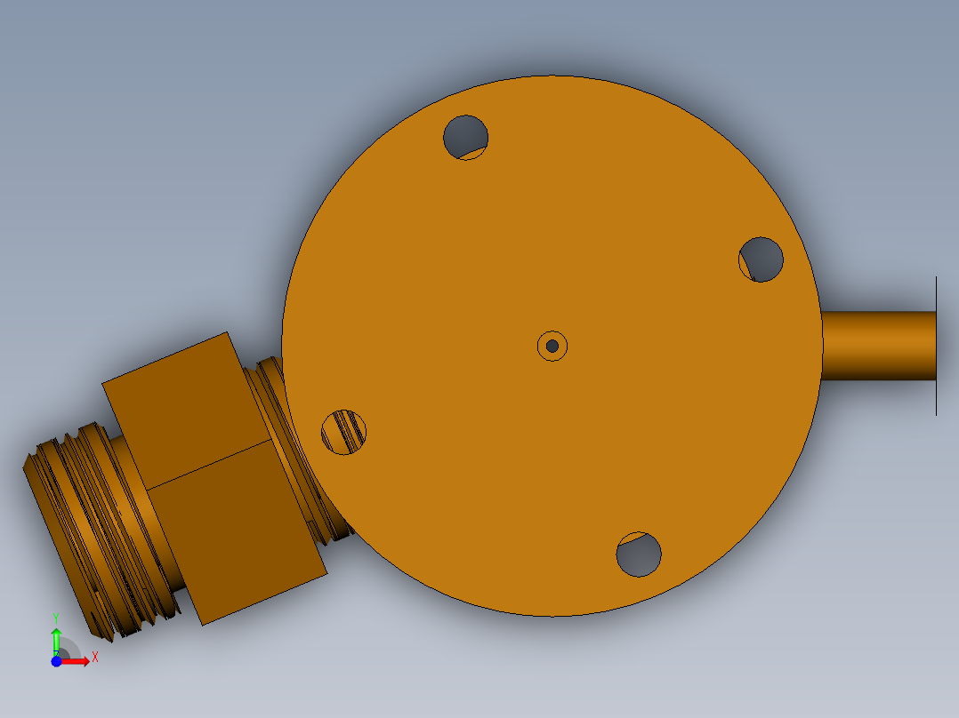 高压水射流切割刀水刀切割头前视图