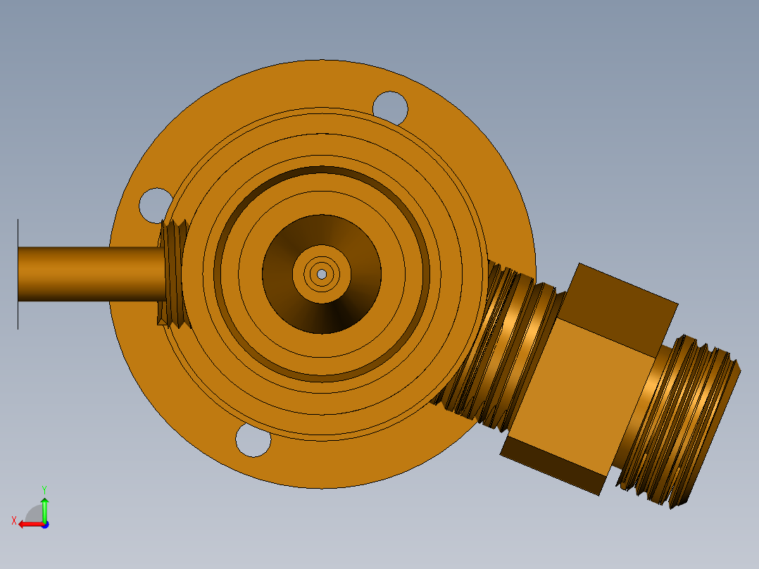 高压水射流切割刀水刀切割头后视图