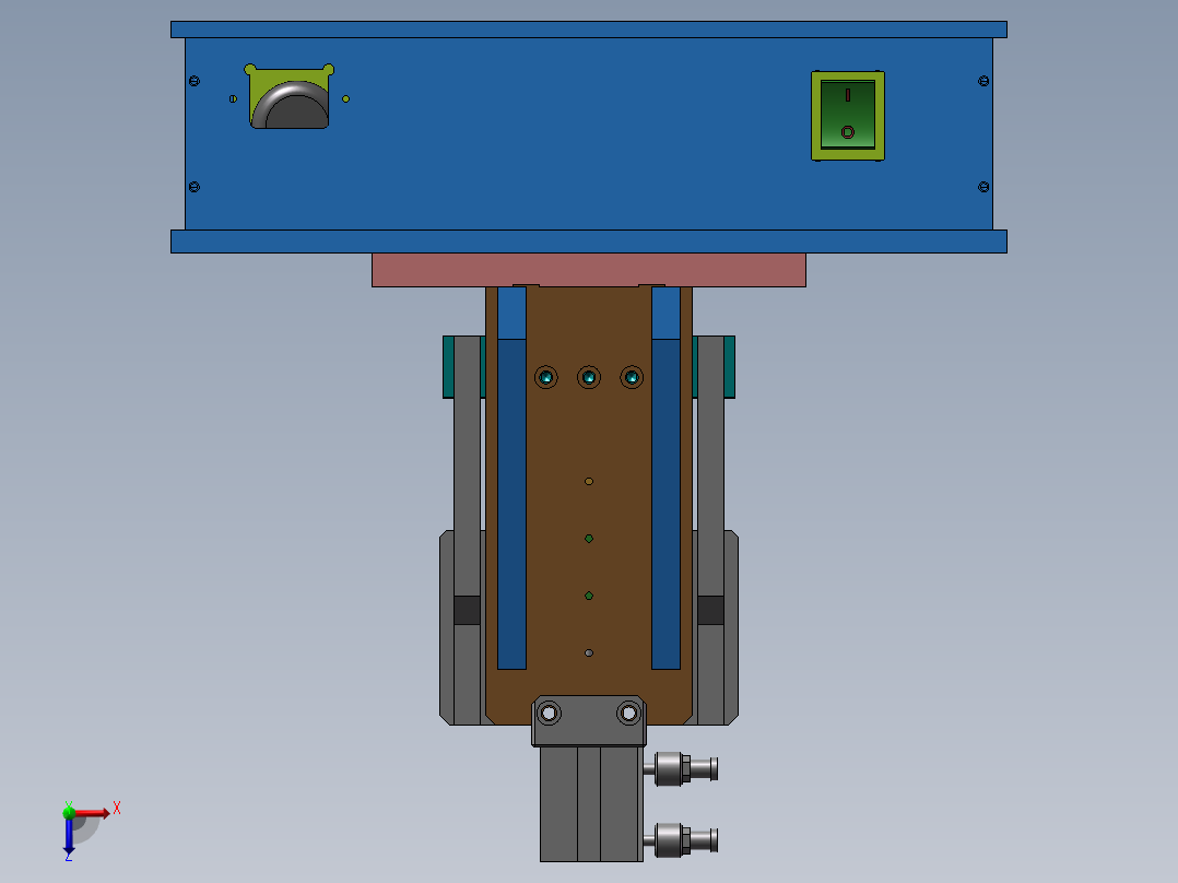 小型热压机俯视图