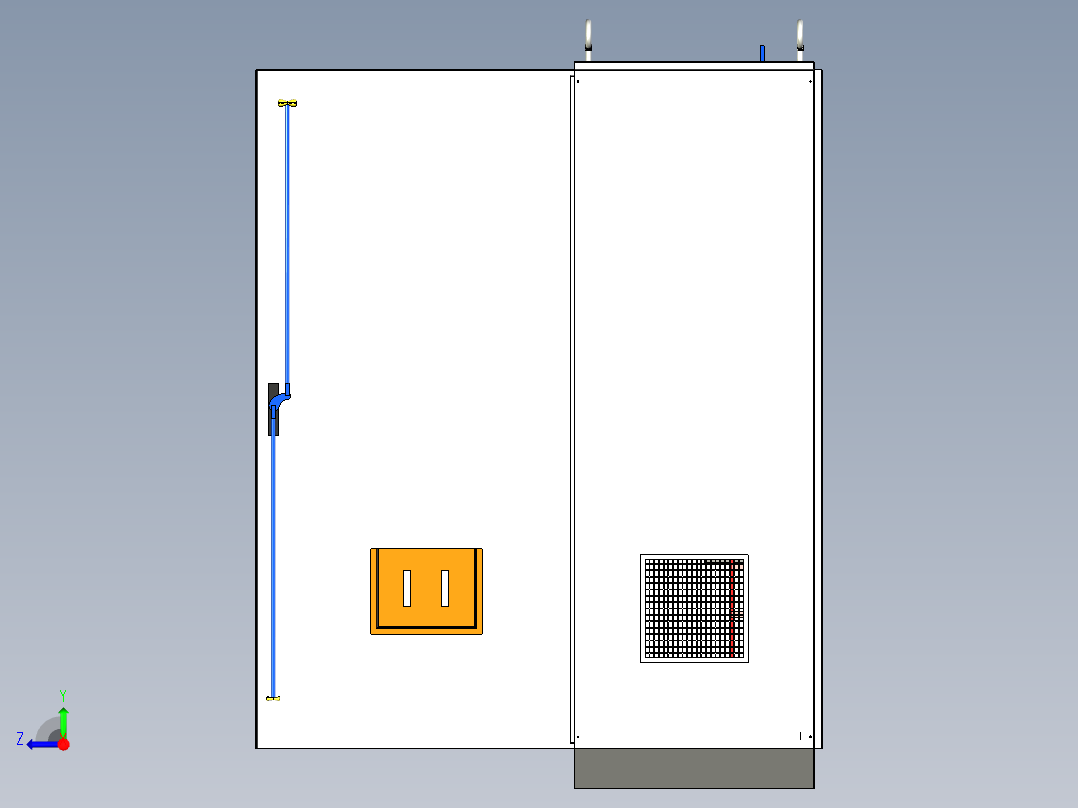 三柜组装万能断路器630A竖装双电源plc控制柜 55429右视图