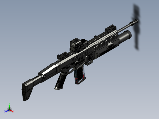 手枪左轮冲锋枪老式狙击步枪设计3D图纸perun-2-1 6 STP