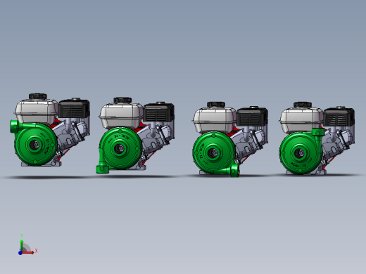 4款GE-660汽油机驱动的离心泵模型