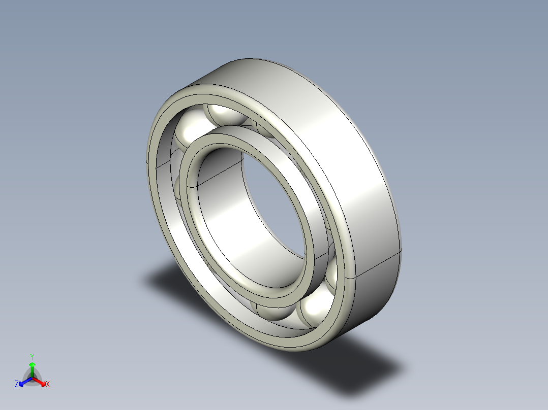 (轴承)FAG 61800正等轴测图