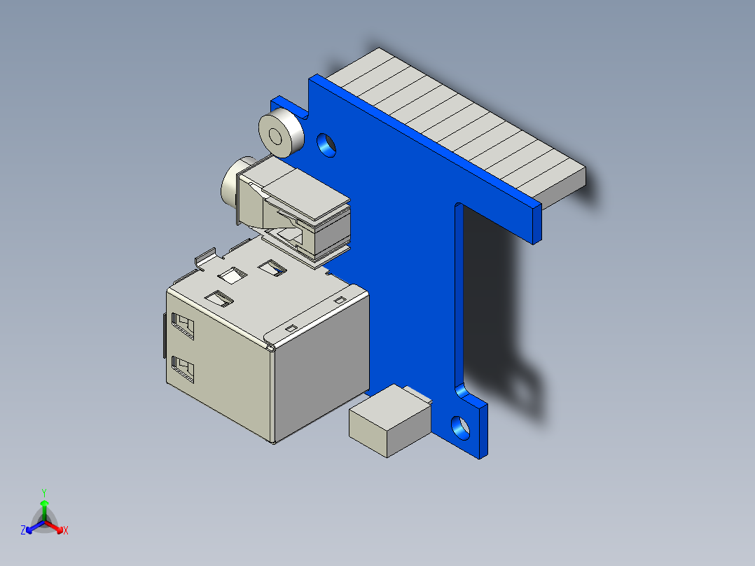 orange pi零扩展板13正等轴测图