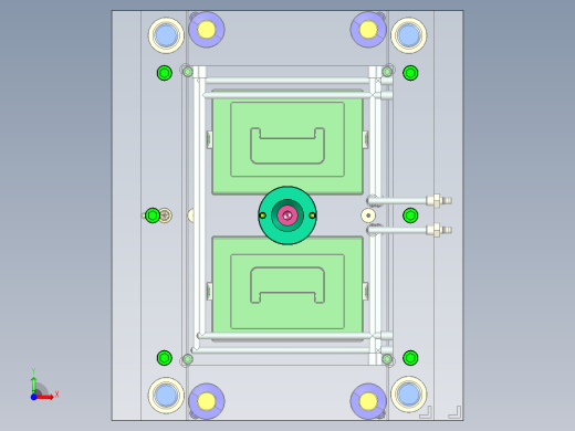 整理箱上盖的注塑模具设计-塑料注射模含NX三维、模流及10张CAD图前视缩略图