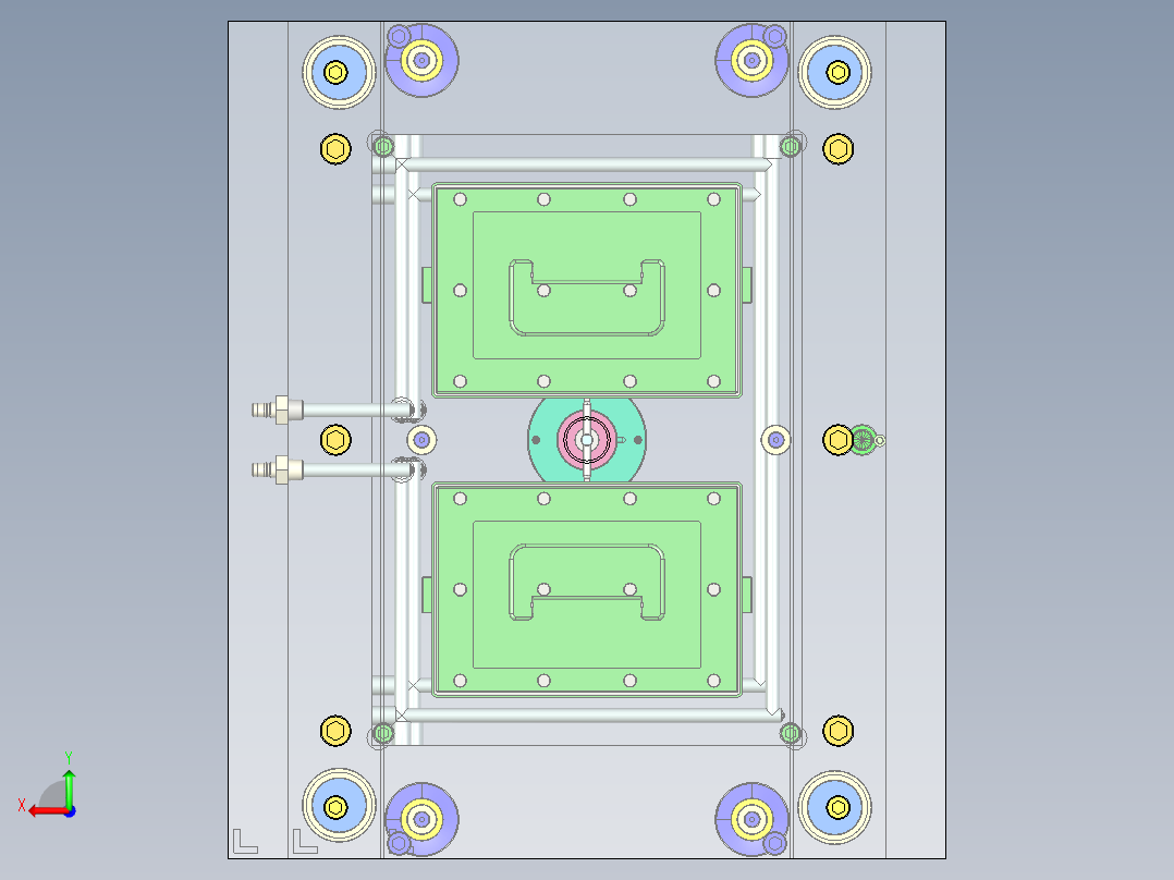 整理箱上盖的注塑模具设计-塑料注射模含NX三维、模流及10张CAD图后视图