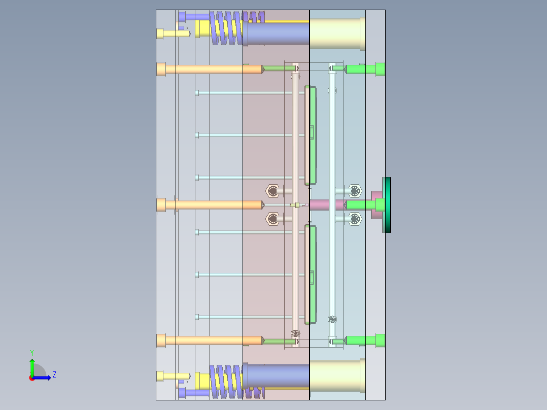 整理箱上盖的注塑模具设计-塑料注射模含NX三维、模流及10张CAD图左视图