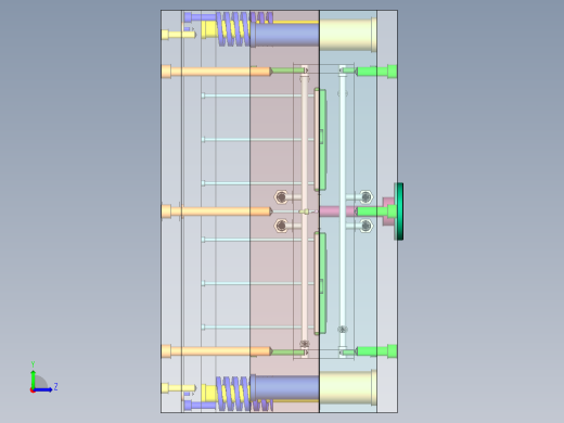 整理箱上盖的注塑模具设计-塑料注射模含NX三维、模流及10张CAD图左视缩略图
