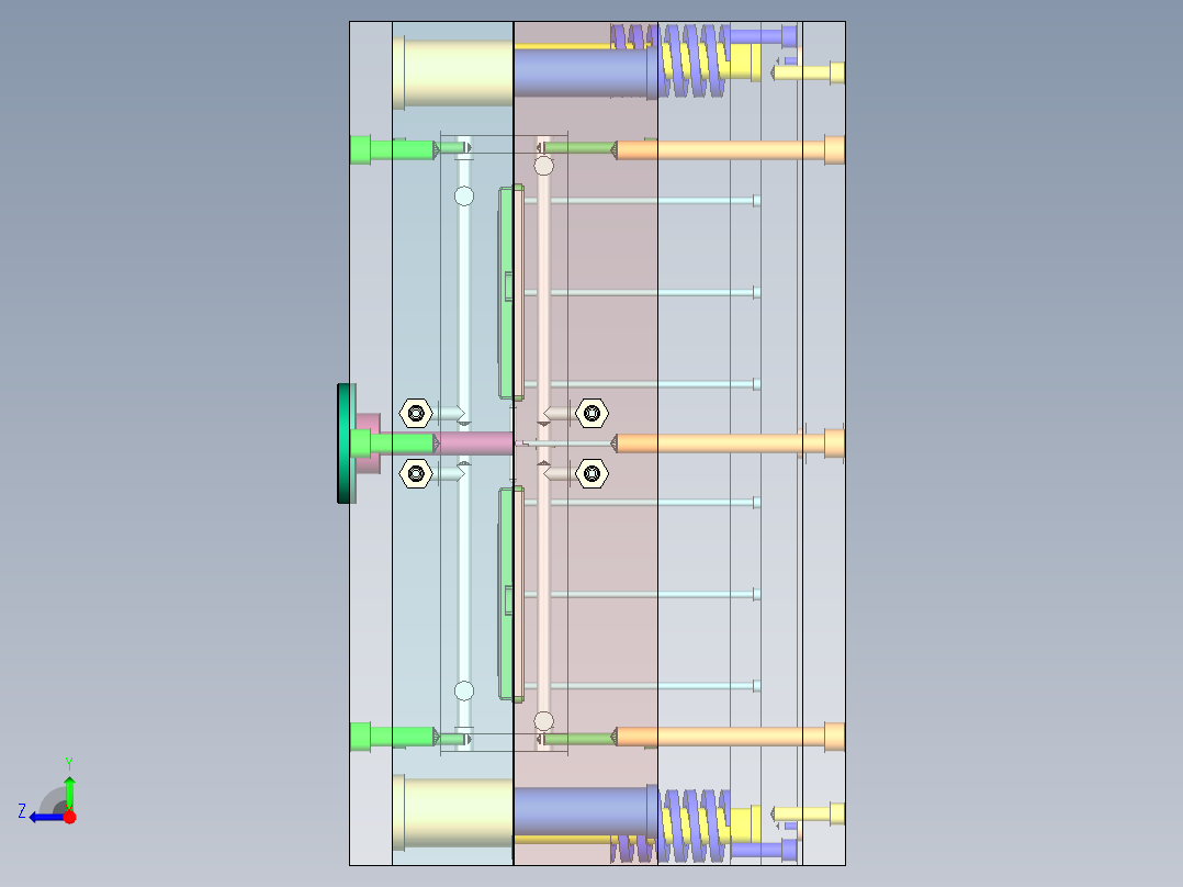 整理箱上盖的注塑模具设计-塑料注射模含NX三维、模流及10张CAD图右视图