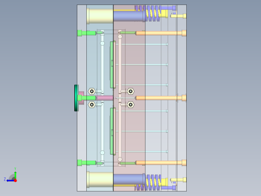 整理箱上盖的注塑模具设计-塑料注射模含NX三维、模流及10张CAD图右视缩略图