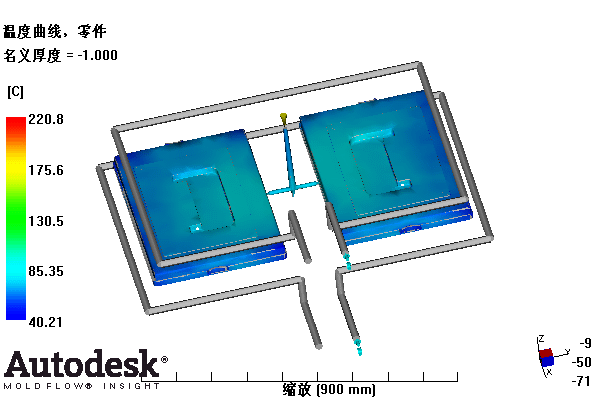 整理箱上盖的注塑模具设计-塑料注射模含NX三维、模流及10张CAD图