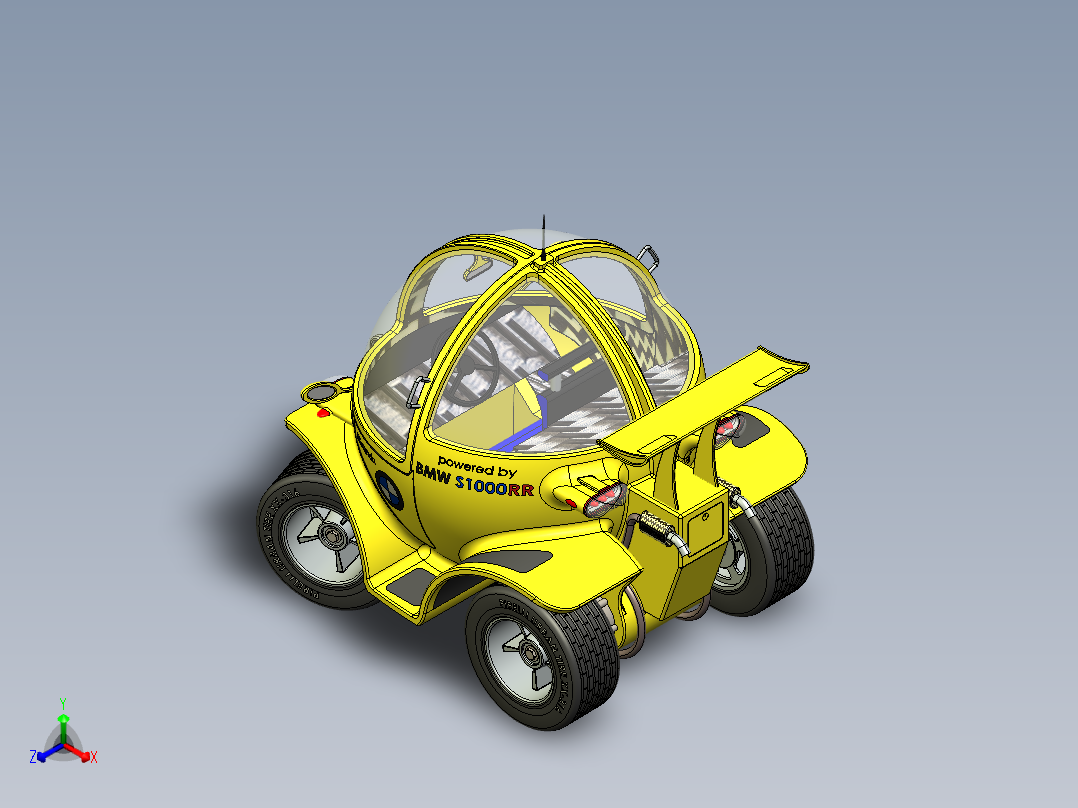 电动车正等轴测图