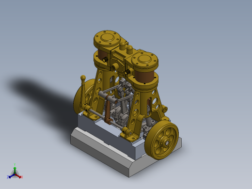 带单阀箱和换向器的立式双缸蒸汽机vertical-twin-cylinder-模型格式为 sw正等轴测缩略图