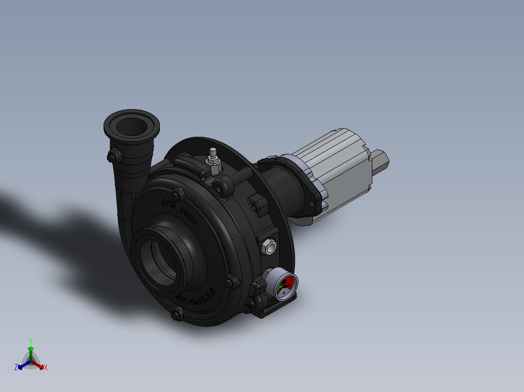 Ace泵-FMC-750F-HYD-M22正等轴测图