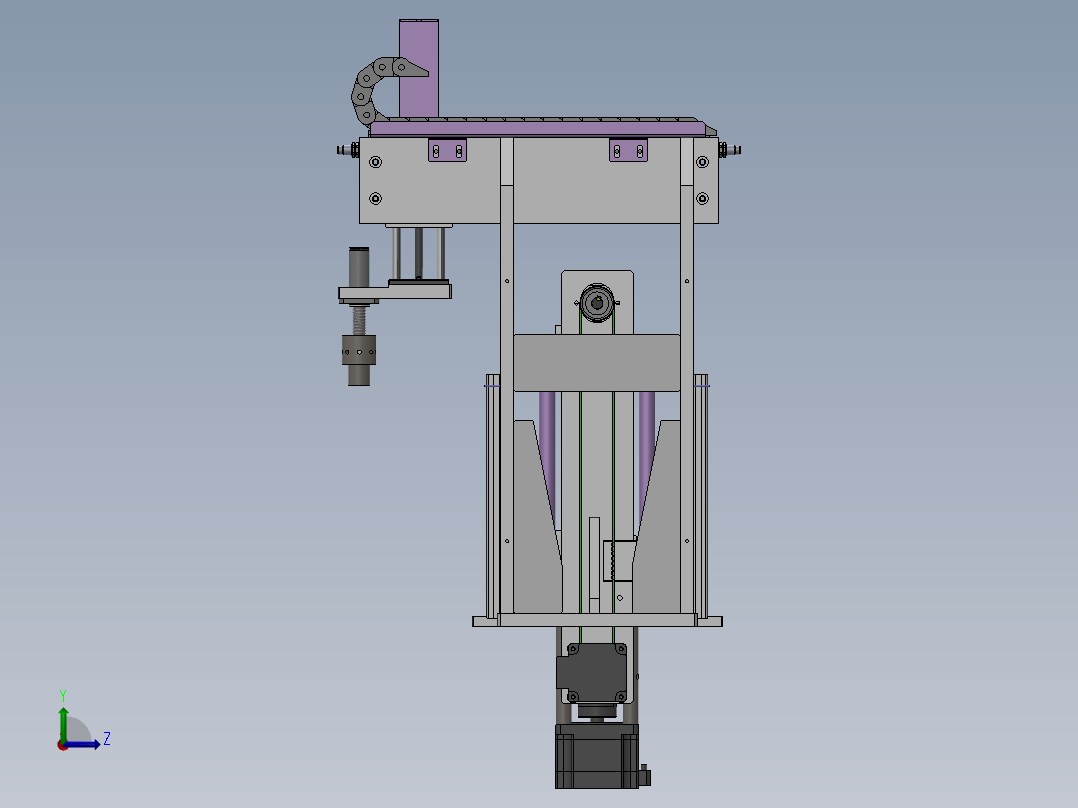 转盘式供料机构左视图