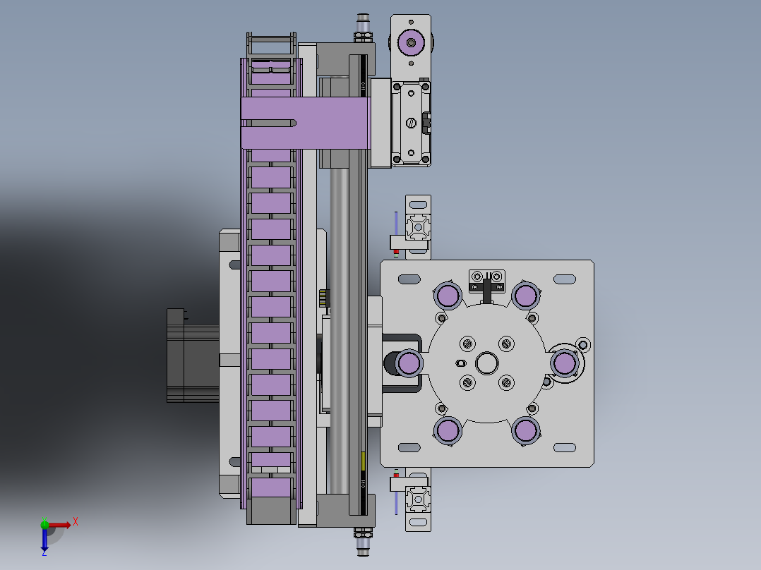 转盘式供料机构俯视图
