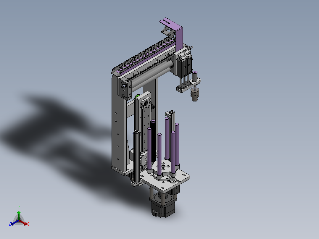 转盘式供料机构正等轴测图