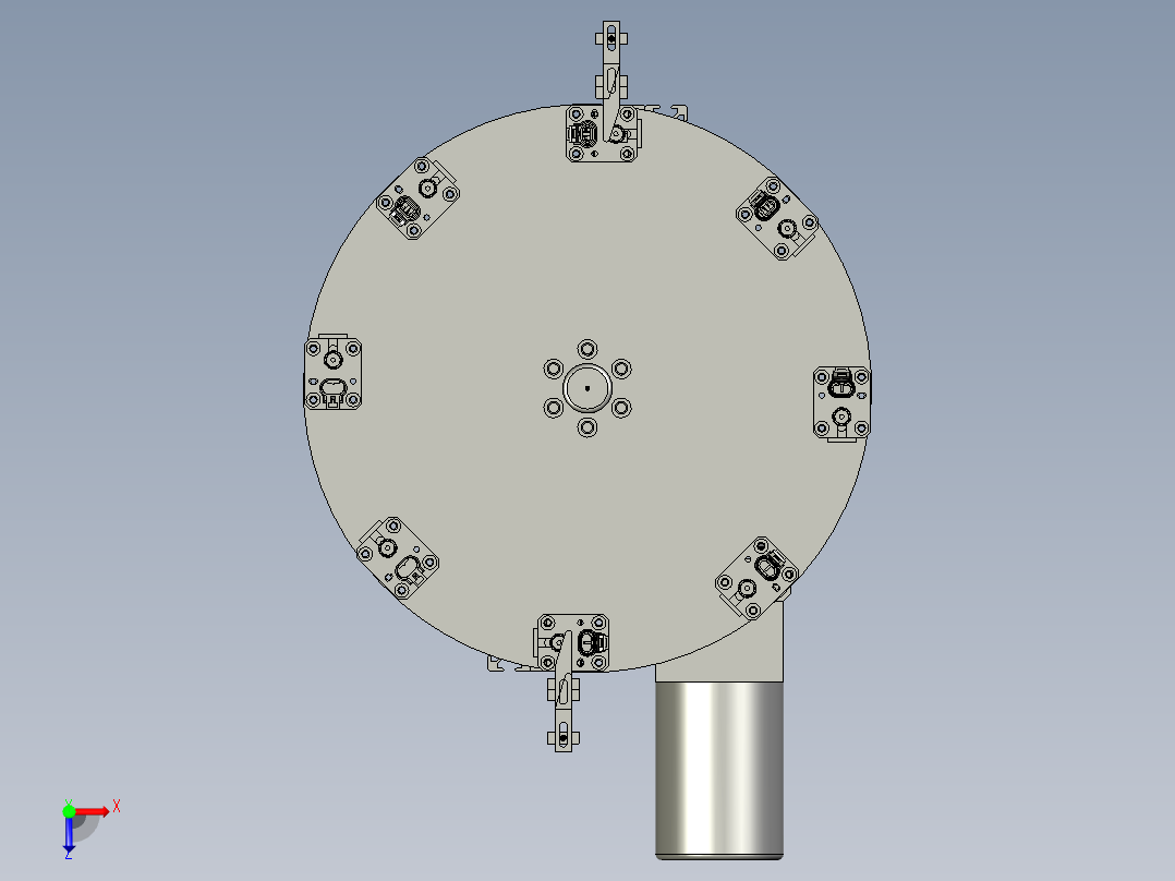 转盘机构1装配体俯视图
