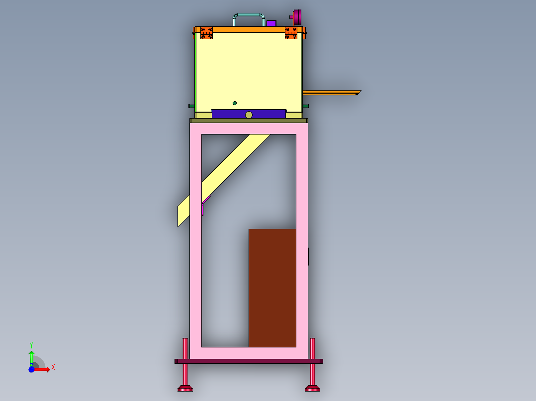分缝加工用裁剪装置前视图