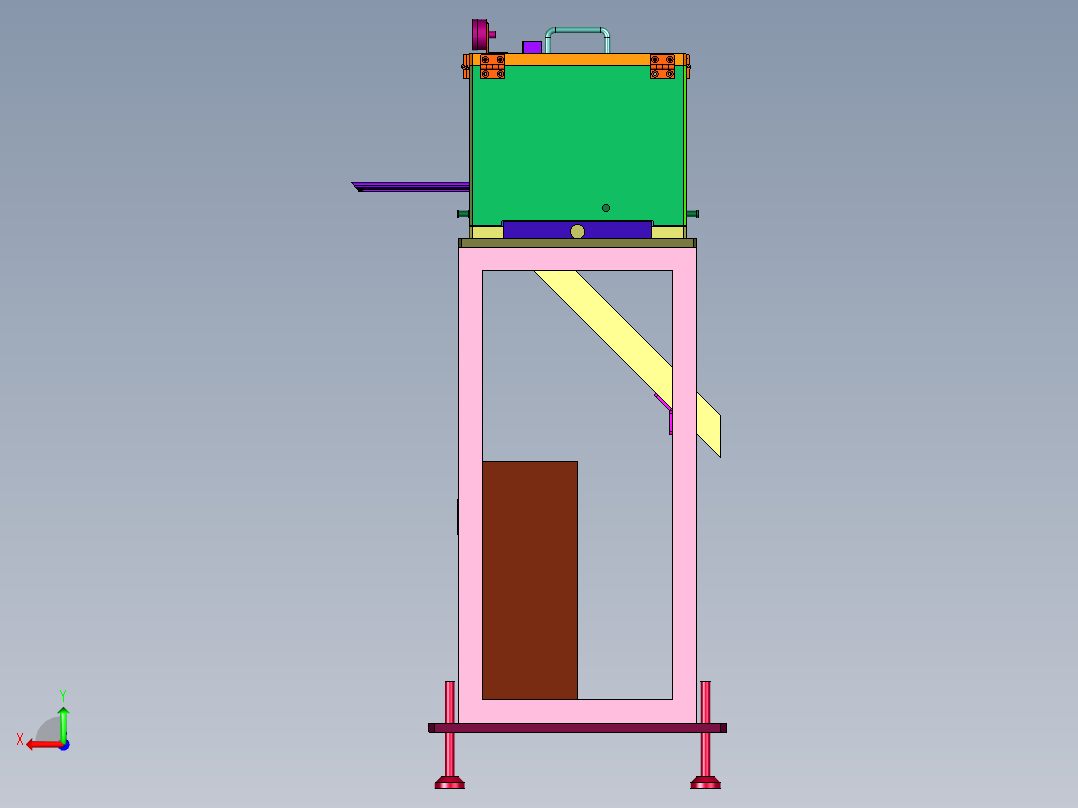 分缝加工用裁剪装置后视图