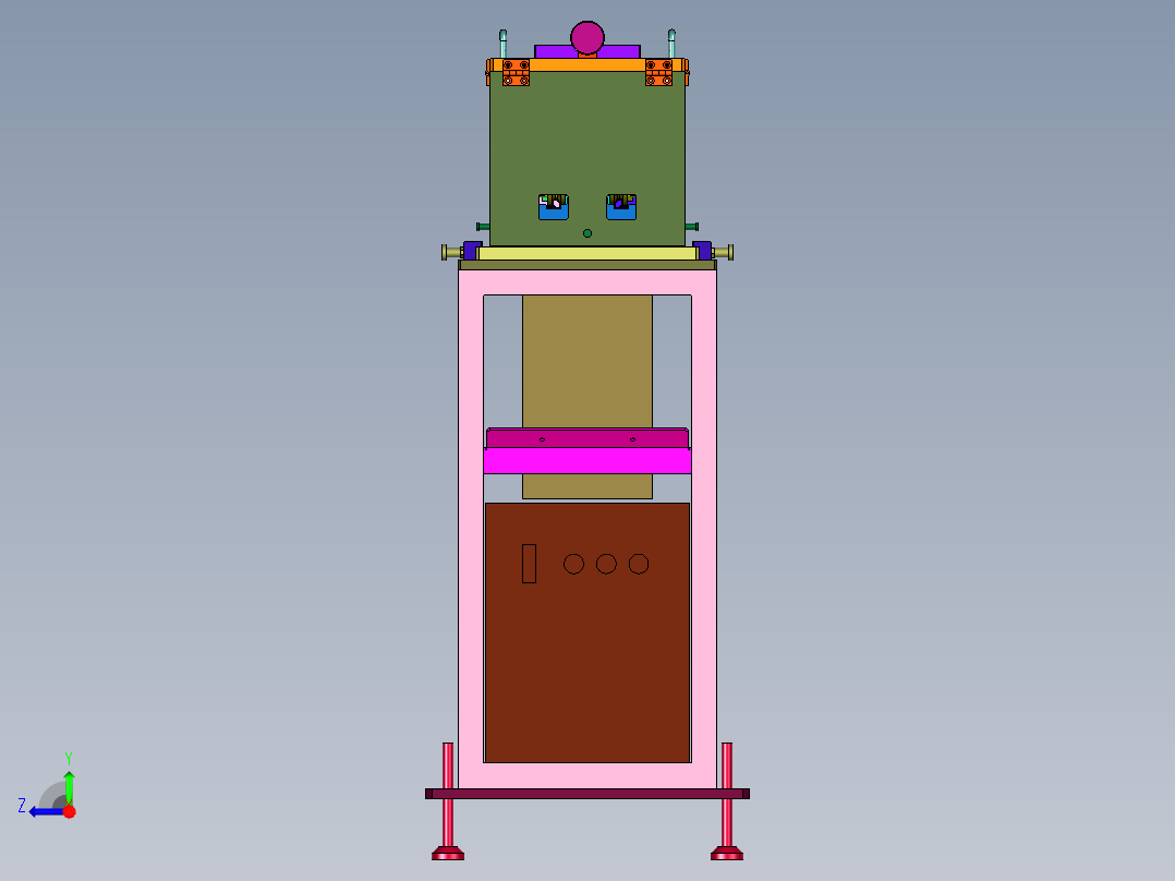 分缝加工用裁剪装置右视图
