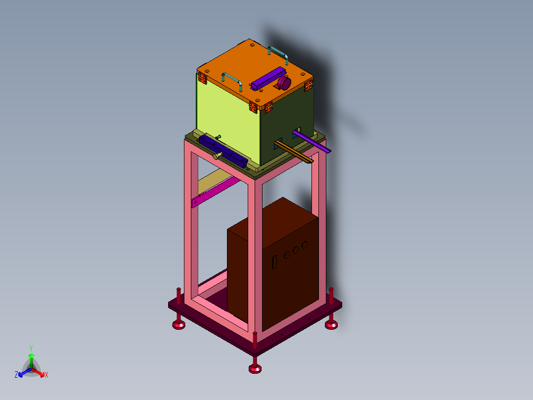 分缝加工用裁剪装置正等轴测图