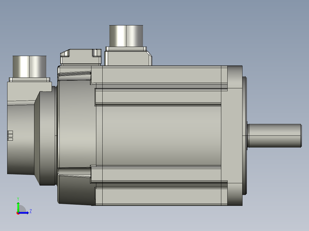 MS1H3-18C15CD-A334Z18KW伺服电机左视图