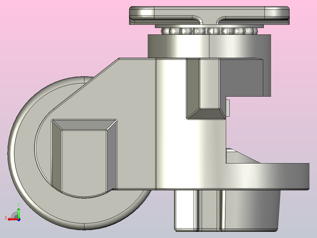 DX-150F福马轮，脚轮后视图
