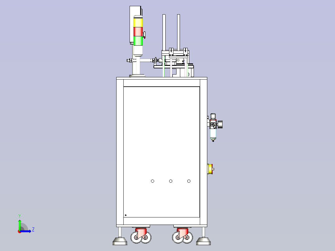 自动插钢针机自动上料设备左视图