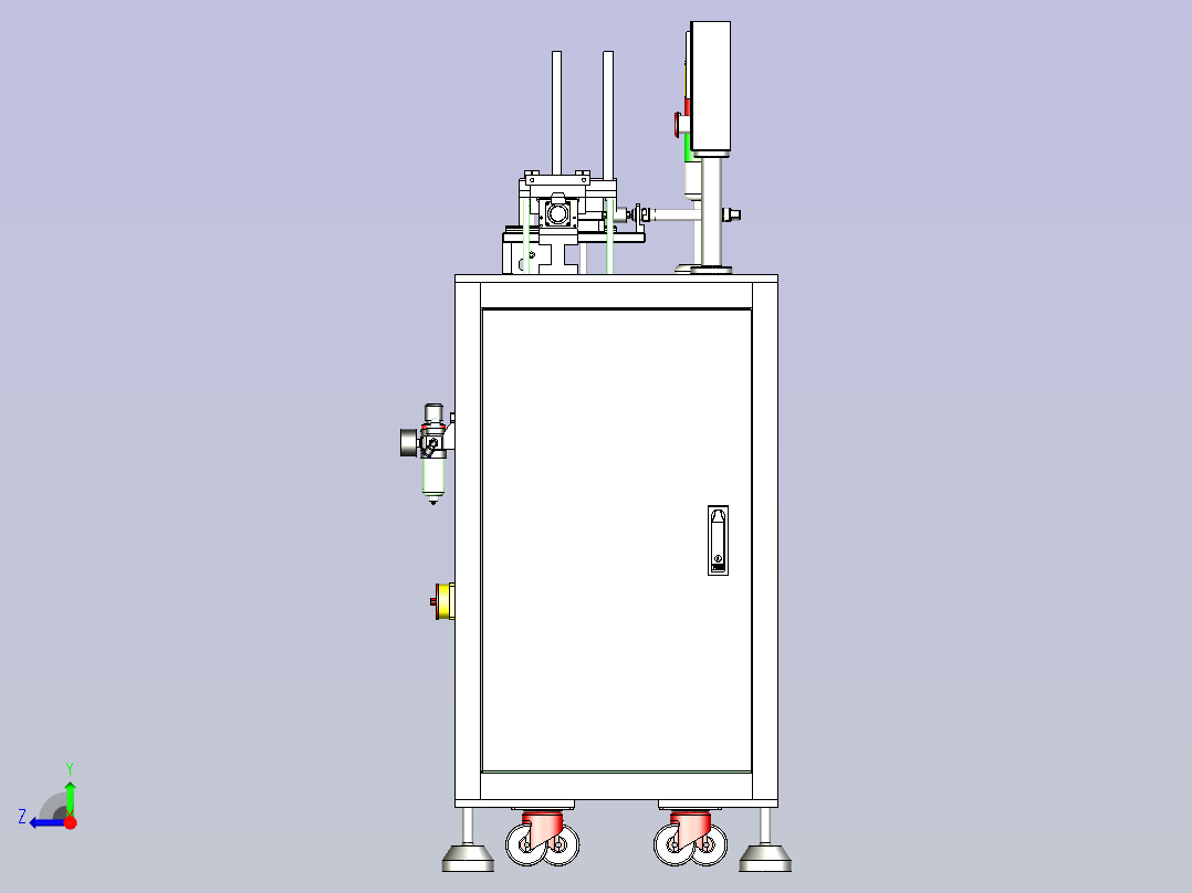自动插钢针机自动上料设备右视图
