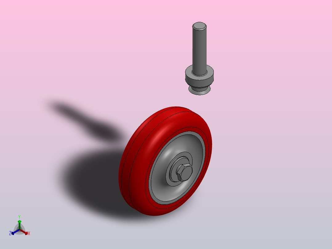 Colson-1_03354_91脚轮正等轴测图