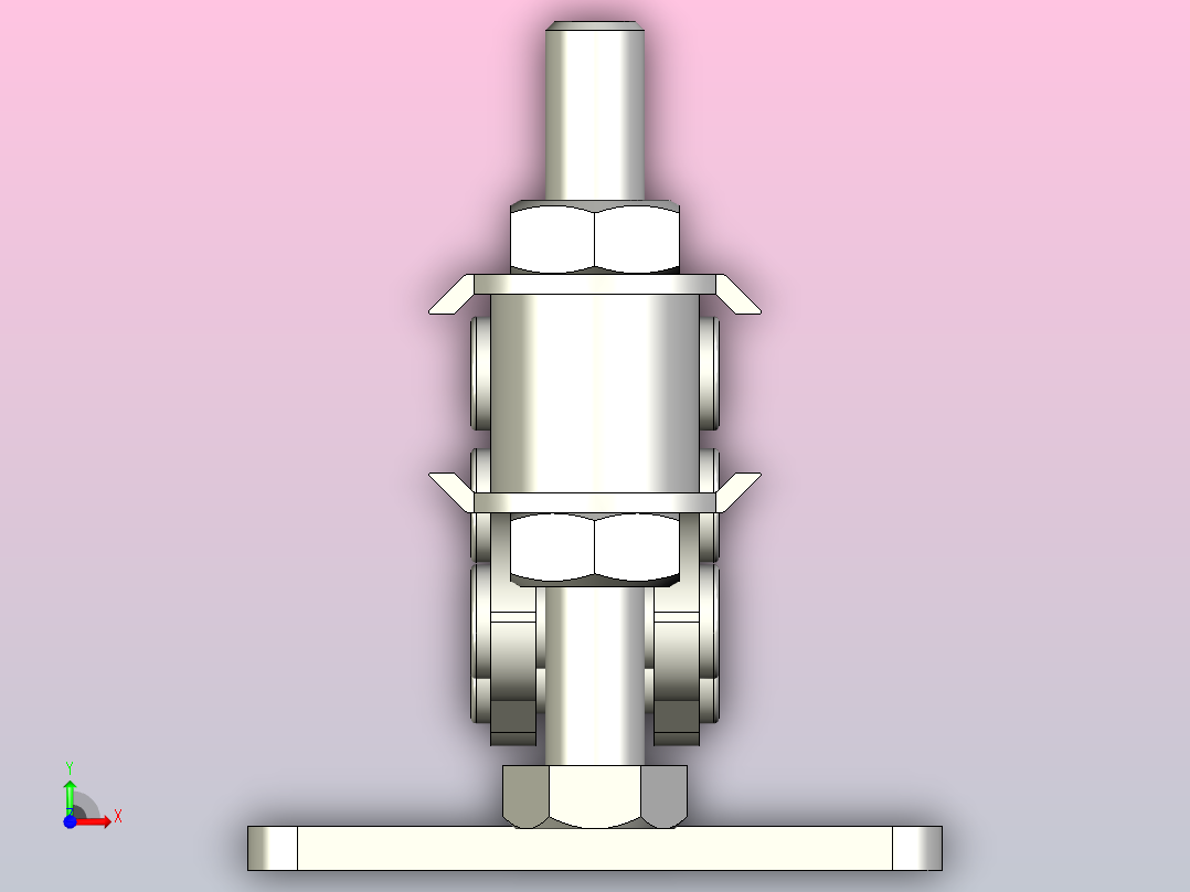螺栓压头标准系列水平式快速夹钳[QC-21384]前视图