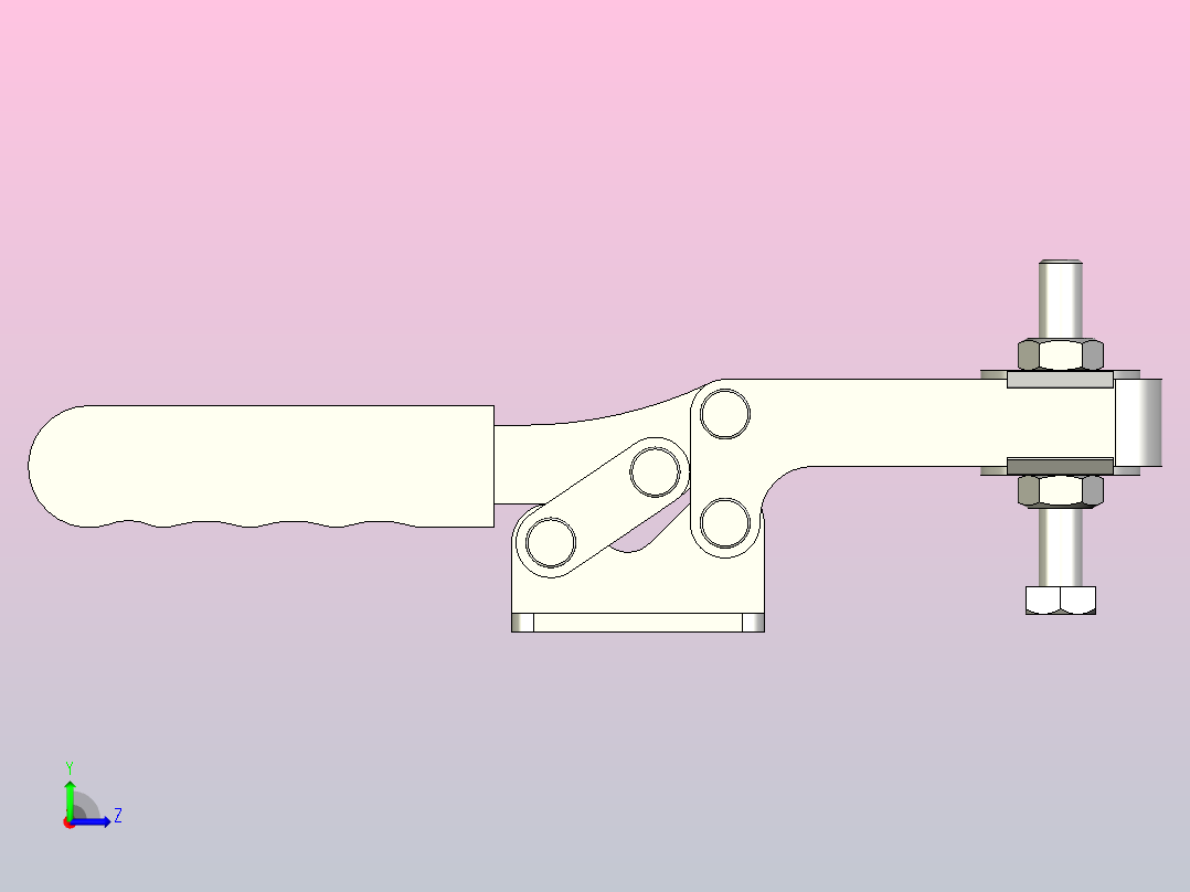 螺栓压头标准系列水平式快速夹钳[QC-21384]左视图