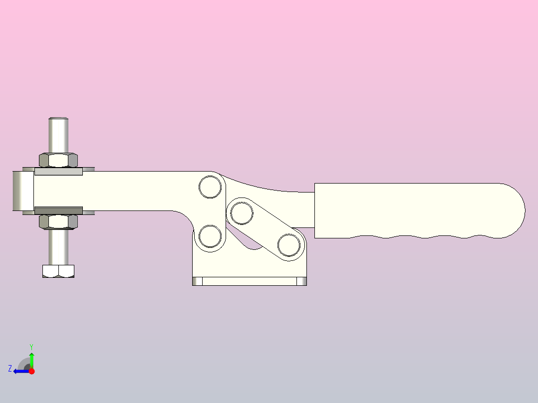 螺栓压头标准系列水平式快速夹钳[QC-21384]右视图