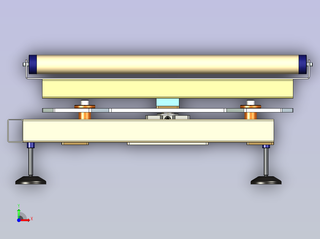 顶升滚筒输送线前视图