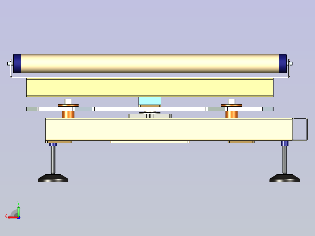 顶升滚筒输送线后视图