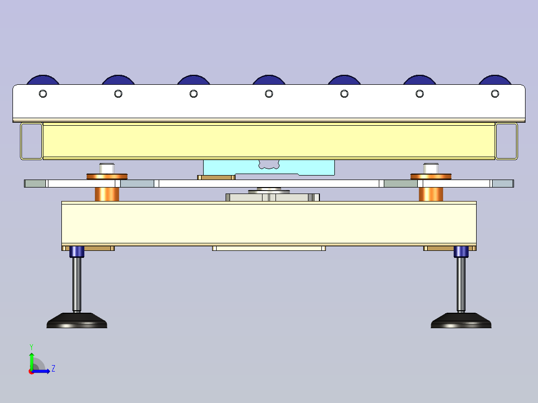 顶升滚筒输送线左视图
