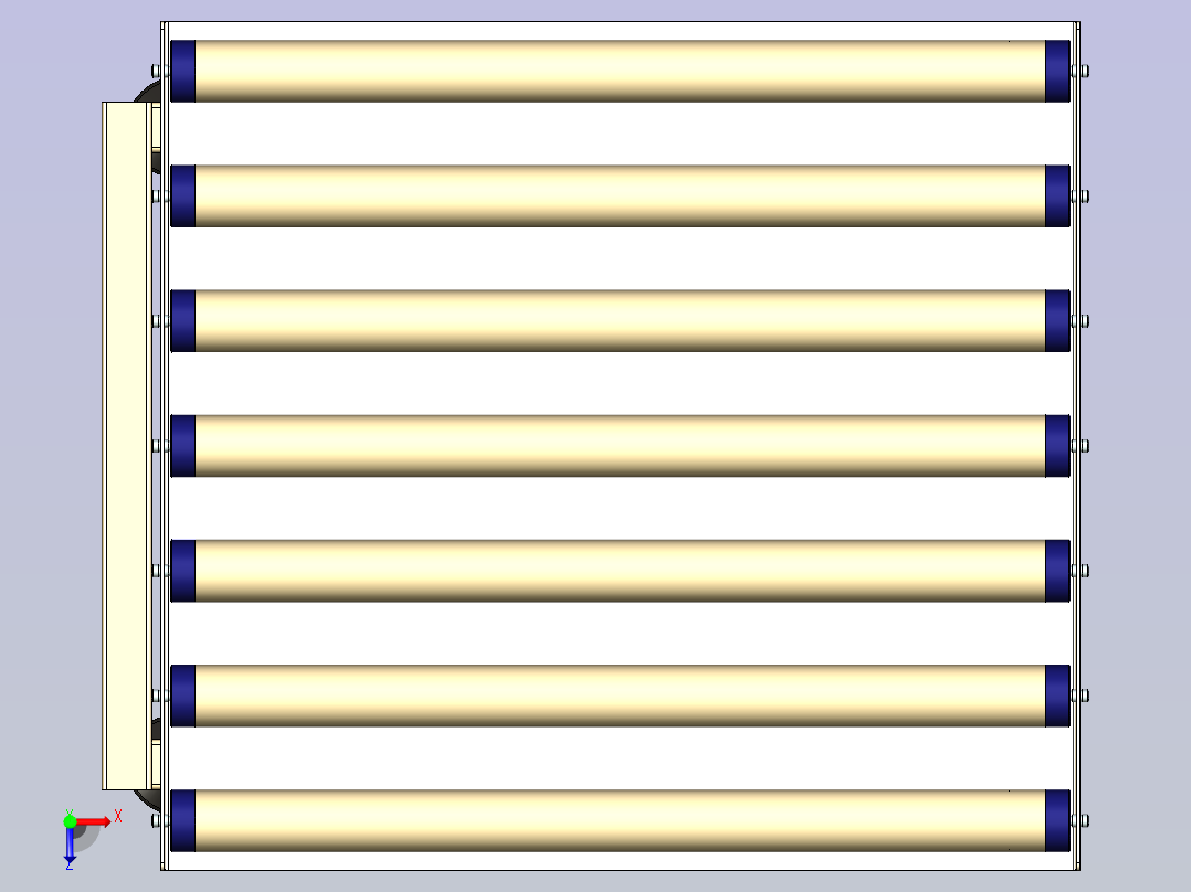 顶升滚筒输送线俯视图
