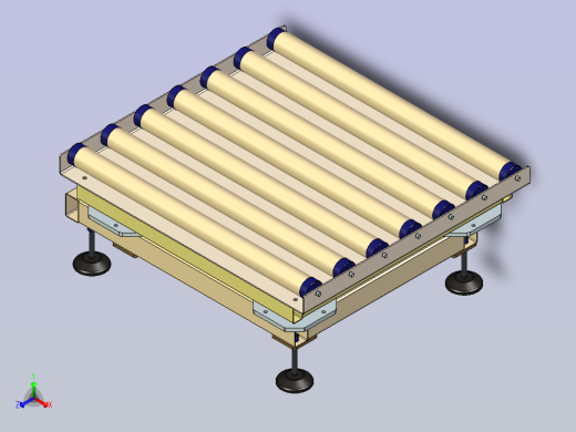 顶升滚筒输送线正等轴测缩略图