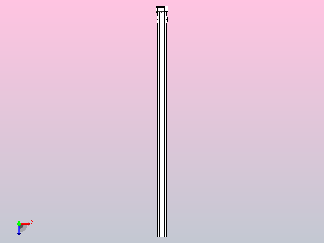 皮带直线轴半封闭可选导轨TPA-HNB-105D-90-L2300-LU-Y-P20-N3俯视图