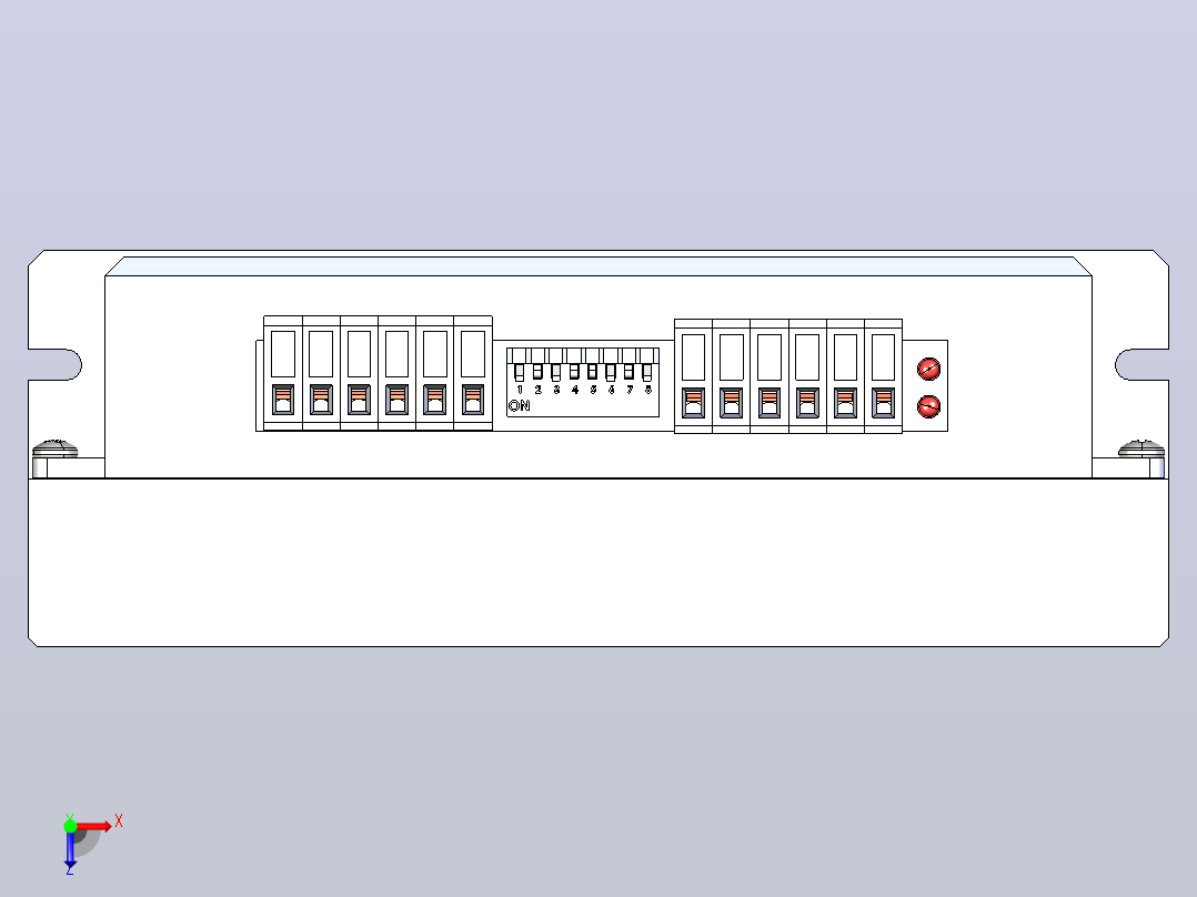 DMA860H微步驱动器俯视图