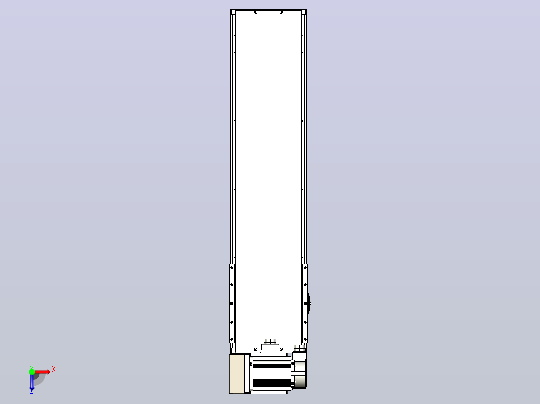 皮带直线轴半封闭可选导轨TPA-HNB-220D-176-L600-LU-C-P1K-N3俯视图